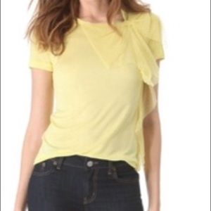 Red Valentino yellow shirt with yellow tool bow
